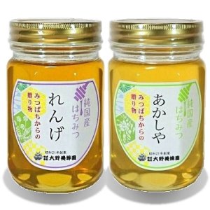 画像1: 純国産はちみつ450g×2本(れんげ／あかしや) (1)